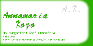 annamaria kozo business card